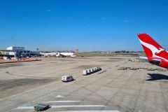 Qantas Aircraft on International Airport Apron