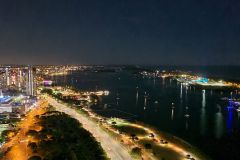Night Panorama over Gold Coast Broadwater and City Lights
