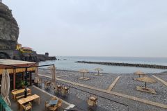 Pebble Beach and Seafront Café, Ponta do Sol, Madeira