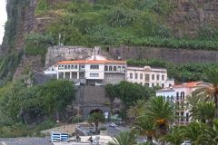 Cliffside Tunnel and Historic Buildings in Ponta do Sol, Madeira