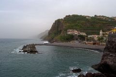Cliffside Bay and Terraced Hills Above Ponta do Sol, Madeira