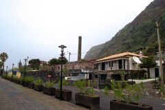 Industrial Chimney and Village Street in Madeira