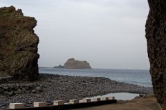 Ilhéu Offshore Seen from a Rocky Cove on Madeira’s North Coast