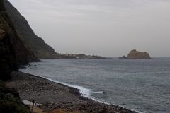 Rocky Shoreline Facing an Offshore Islet on Madeira’s North Coast