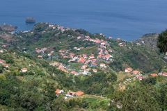 Coastal Ridge Village Above the Atlantic Ocean, Madeira Island
