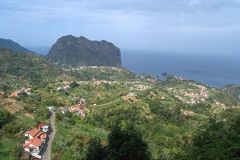 Terraced Villages Beneath Basalt Sea Cliffs, Madeira Island