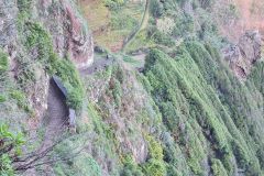 Narrow Cliffside Path and Terraced Slopes, North Coast of Madeira