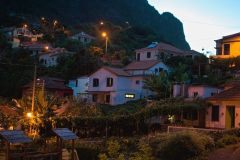 Hillside Homes at Dusk, Arco de São Jorge, Madeira