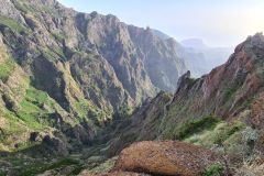 Deep Volcanic Valley on PR1 Vereda do Areeiro, Central Madeira