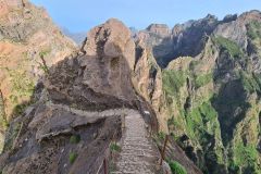 Stone Steps Along PR1 Vereda do Areeiro Ridge, Madeira
