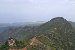 View from Pico Ruivo summit toward Achada do Teixeira ridge, Madeira, Portugal