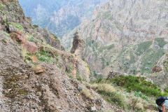 PR1 Vereda do Areeiro stair descent near Pico das Torres, Central Mountains, Madeira, Portugal