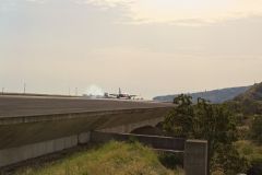 Landing at Madeira Airport, Santa Cruz Coast