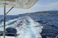 Boat Wake off the Coast of Madeira in the Atlantic Ocean