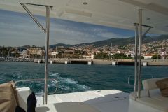 Departing Funchal Marina, Madeira