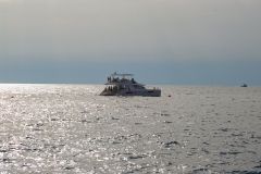 Leisure Catamaran on the Atlantic off Funchal, Madeira, Portugal