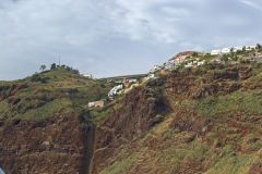 Cliffside Homes and Coastal Road above Câmara de Lobos, Madeira