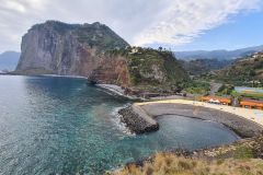 Garajau Seafront and Bathing Complex Below the Cliffs, Madeira Island, Portugal