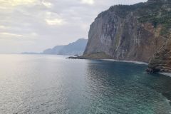 Sheer Atlantic Cliffs Along Ponta do Garajau, Madeira Island, Portugal