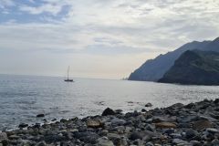 Sailboat off the Coast of Porto da Cruz, Madeira