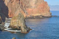 Volcanic Sea Stack Beneath Cliffs at Ponta de São Lourenço, Madeira