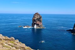 Isolated Volcanic Sea Stack off Ponta de São Lourenço, Madeira