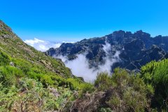 Cloud-Filled Mountain Ravine near Pico Ruivo, Madeira
