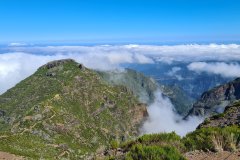 Cloud-Swept Ridge near Pico Ruivo, Madeira