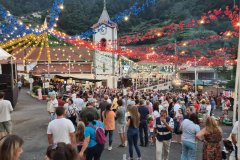 Evening Village Festival at a Church Square in Madeira