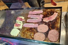 Bolo do Caco and Burgers Grilling at a Madeira Village Festival