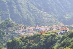Terraced Hillside Village in Boaventura Valley, Madeira