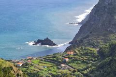 Atlantic Coast and Sea Stack Below Boaventura, Madeira