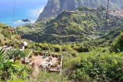Terraced Hillside View above Boaventura, Madeira North Coast