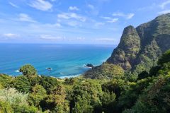 Atlantic Cliffs and Turquoise Sea near Boaventura, Madeira