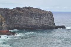 Historic Cliffside Path Carved into Volcanic Rock near São Jorge, Madeira