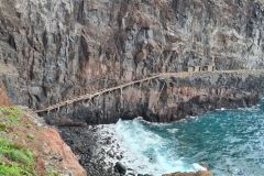 Historic Cliffside Path Cut into Volcanic Rock near São Jorge, Madeira