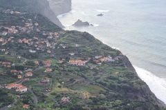 Terraced Cliffs and Coastal Village Near São Jorge, Madeira