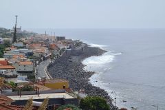 Coastal Village and Seawall Curve in Paul do Mar, Madeira