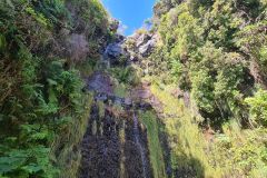 Mossy Rock Waterfall Along Levada do Paul II, Madeira