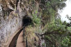 Levada Path Entering Rock Tunnel, Levada do Rei, Madeira