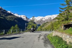 Mountain Road Overlook Above Val d’Ayas with Snow-Capped Peaks, Aosta Valley