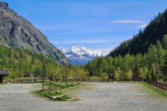 Parking Area with Monte Rosa View in Val d’Ayas, Aosta Valley