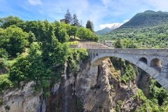 Pont de la Pierre Over the Grand Eyvia Gorge, Cogne, Aosta Valley