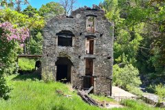 Abandoned Stone House in Woodland Near Introd, Aosta Valley, Italy