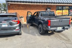 Parked Pickup and SUV Outside a Convenience Store, Cook County, Illinois