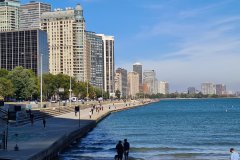 Chicago Lakefront Trail and Skyline, Downtown Chicago