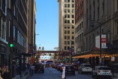 Downtown Chicago State Street View at Palmer House, Illinois, United States