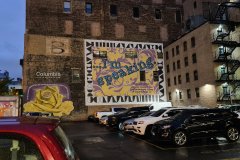 Public Art Murals Overlooking Parking Lot, South Loop Chicago, Illinois