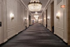Chandelier-Lit Corridor at Palmer House Hilton, Chicago, Illinois