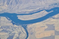 Columbia River and Deschutes River Confluence near The Dalles–Biggs Junction, Oregon–Washington Border